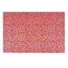 4 Pcs Rose Jacquard Placemats for Dining Table PVC Table Mats Resistant Place Mats 17.7x11.8 inch, Red