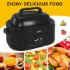 Small 20 Quart Stainless Steel Deep Turkey Electric Roaster Oven With Rack Black Home Kitchen