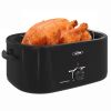 Small 20 Quart Stainless Steel Deep Turkey Electric Roaster Oven With Rack Black Home Kitchen